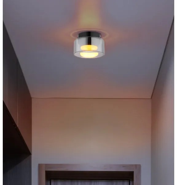 Plafonieră LED Globo 16055DS HIGGINS 1xGX53/6W/230V d. 13 cm negru