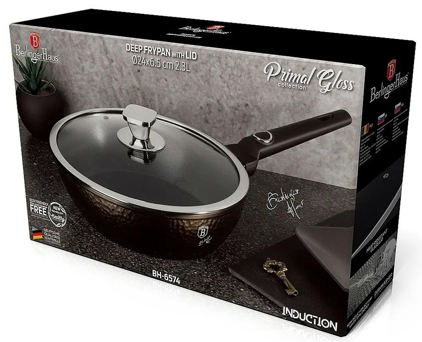 Berlinger Haus Tigaie adâncă cu capac Primal GlossCollection, 24 cm