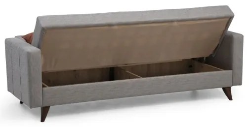 Canapea extensibilă KORFU, 3 locuri, gri deschis