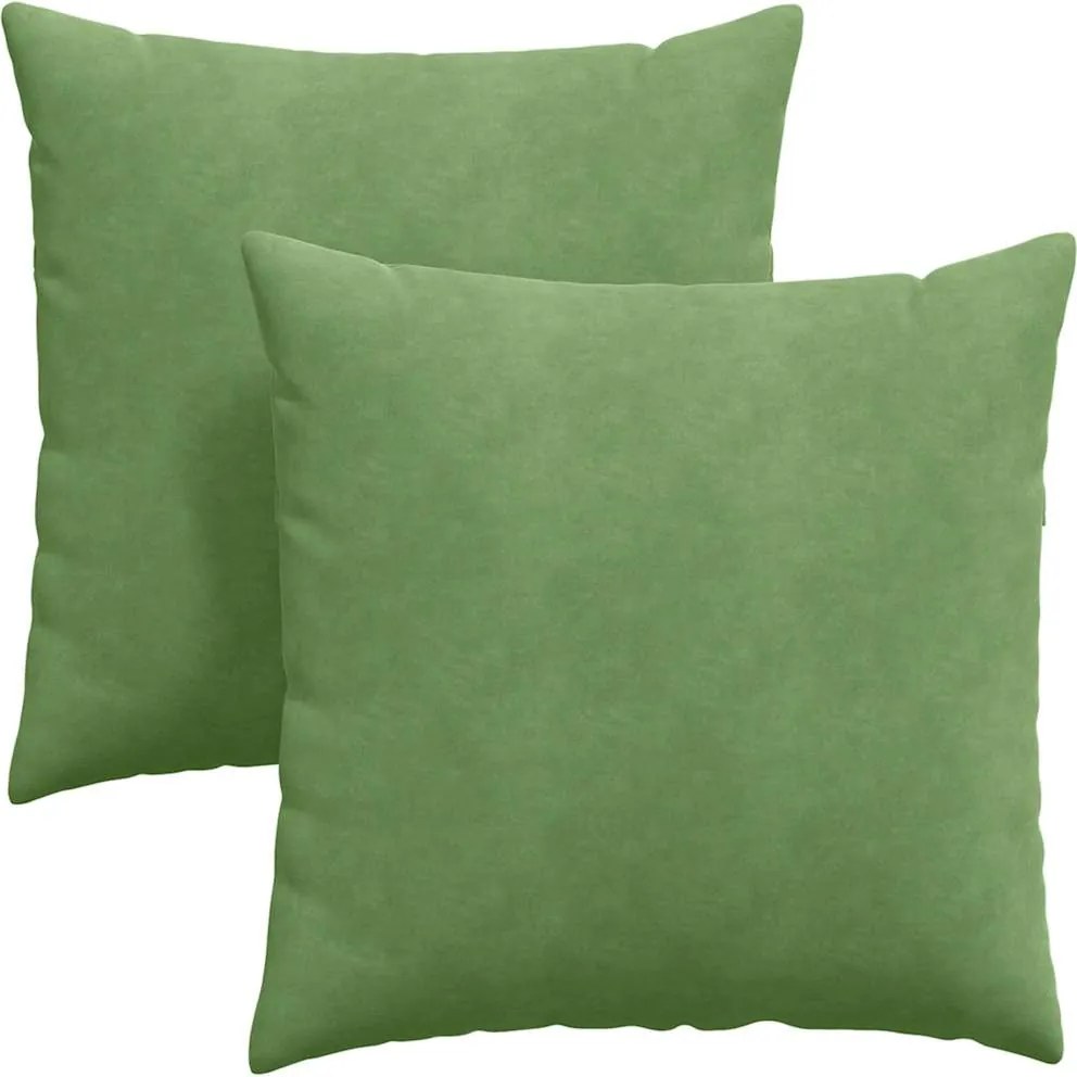 vidaXL Perne pentru canapea 2 pcs Verde deschis 60 x 60 cm