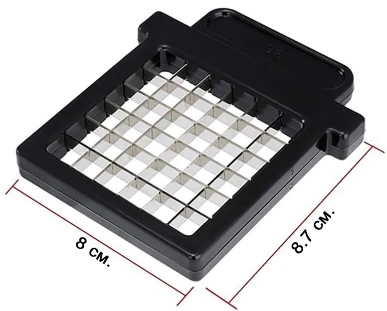 Feliator cartofi Izibizi PS-321B, Otel inoxidabil, Varfuri din cauciuc, Fara BPA, alb/negru
