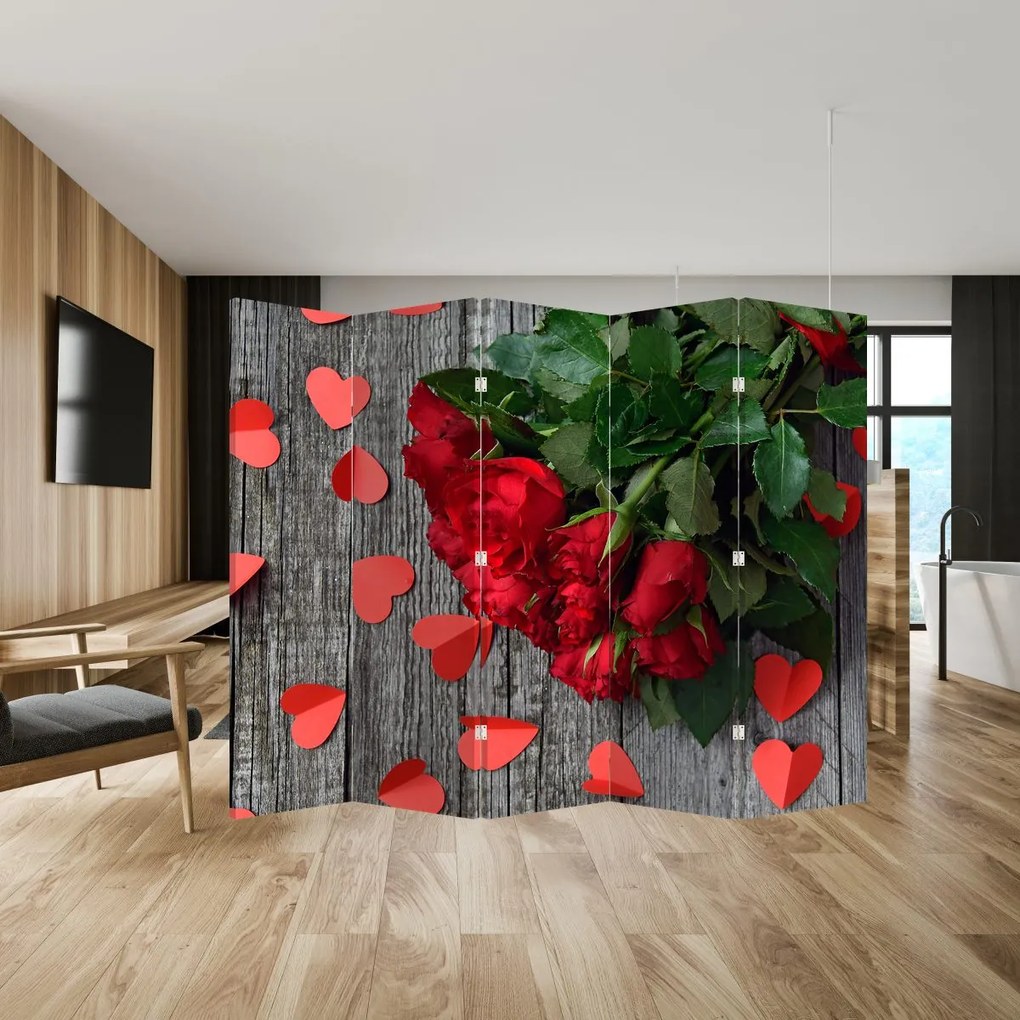 Paravan - Buchet de flori (210x170 cm)