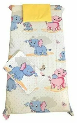 Set Paturica bebe cu Cearsaf si Pernuta pt pat 120x60 cm Animalute