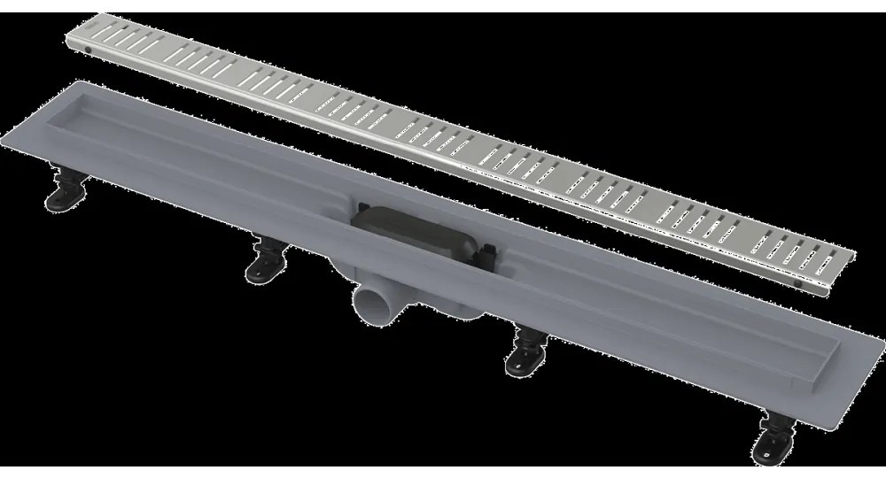 Dus de dus Simple 95 cm, cu margine pentru grila perforata, inclusiv grila, mat din otel inoxidabil 950 mm