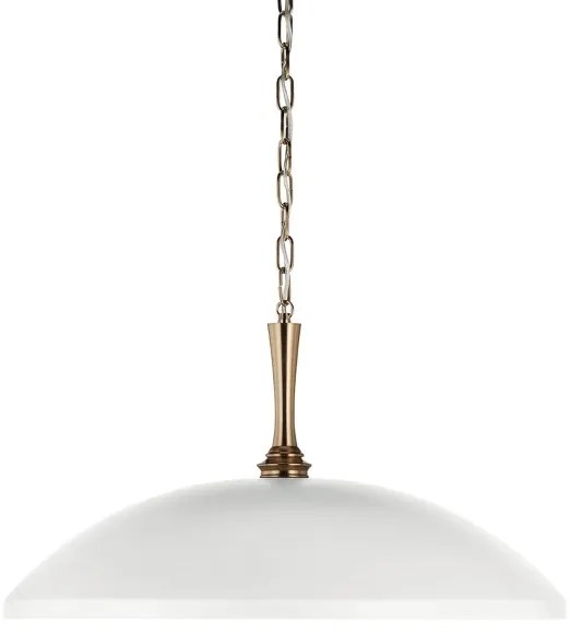 Lustră pe lanț Kichler KL-DELAROSA-P-WH DELAROSA 1xE27/60W/230V alb/alamă