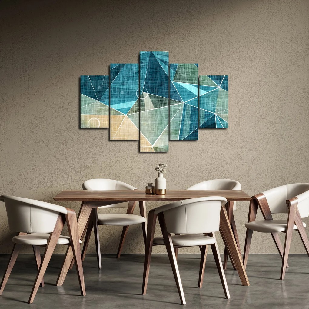 Tablou - Abstract turcoaz (150x105 cm)