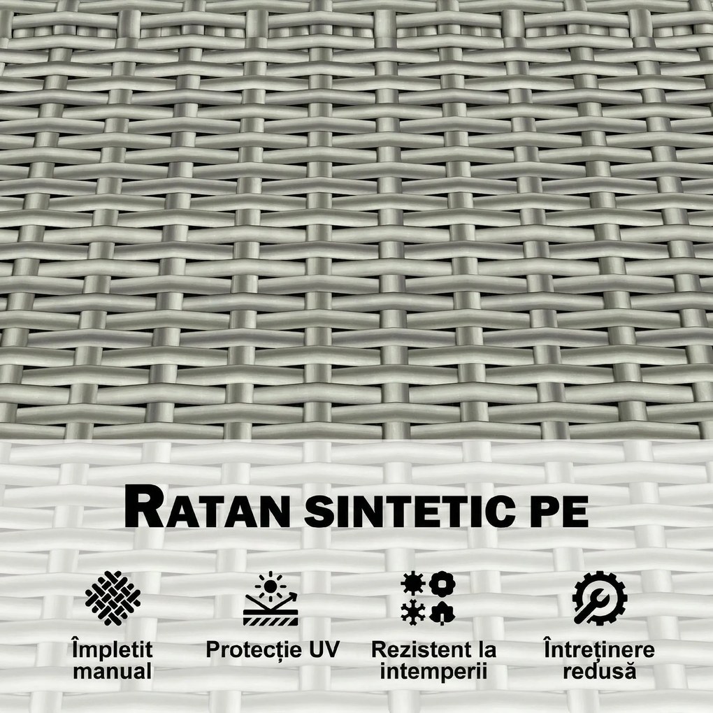 Outsunny bancă ladă poliratan împletit | Aosom Romania