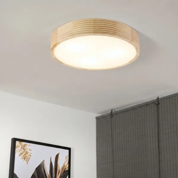Plafonieră NATURAL MODERN 3xE27/15W/230V, diametru 47,5 cm, lemn de pin
