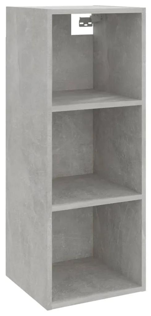 Dulap de perete, gri beton, 32,5x34,5x90 cm, lemn compozit 1, Gri beton