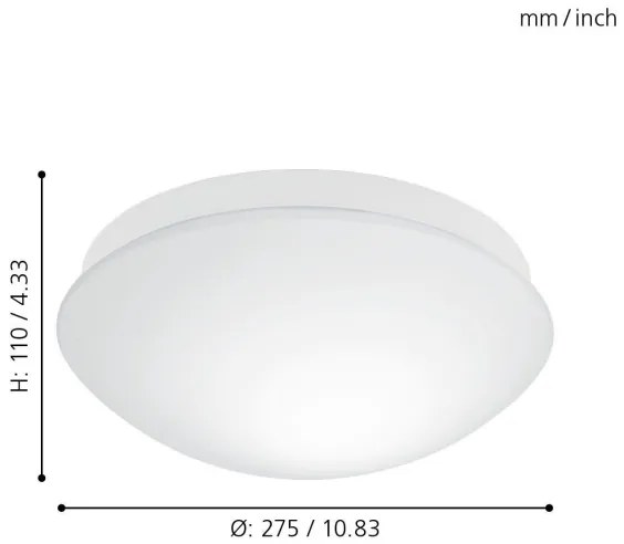 Eglo 97531 - Lampă baie cu senzor BARI-M 1xE27/20W/230V