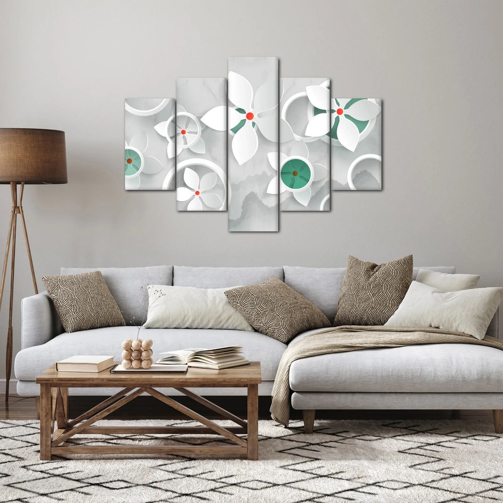 Tablou abstracției florale (150x105 cm)