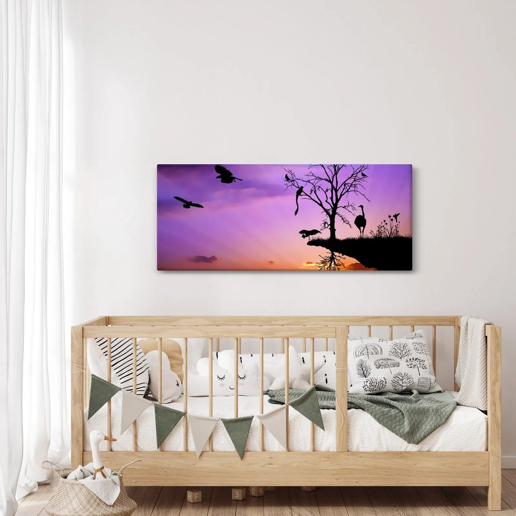 Tablou - Siluetele animalelor (120x50 cm)
