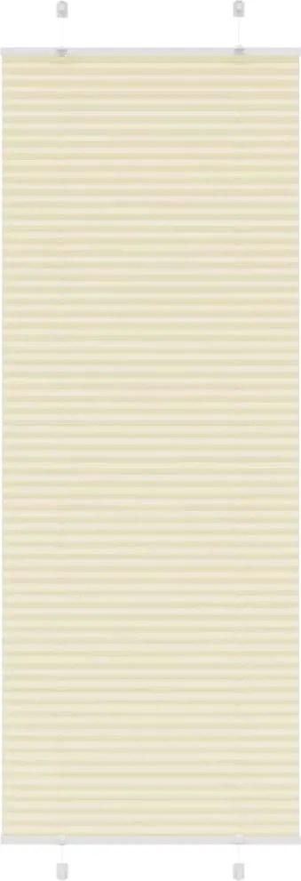 vidaXL Jaluză plisată Crem 80x200cm Lățime țesătură 79,4 cm