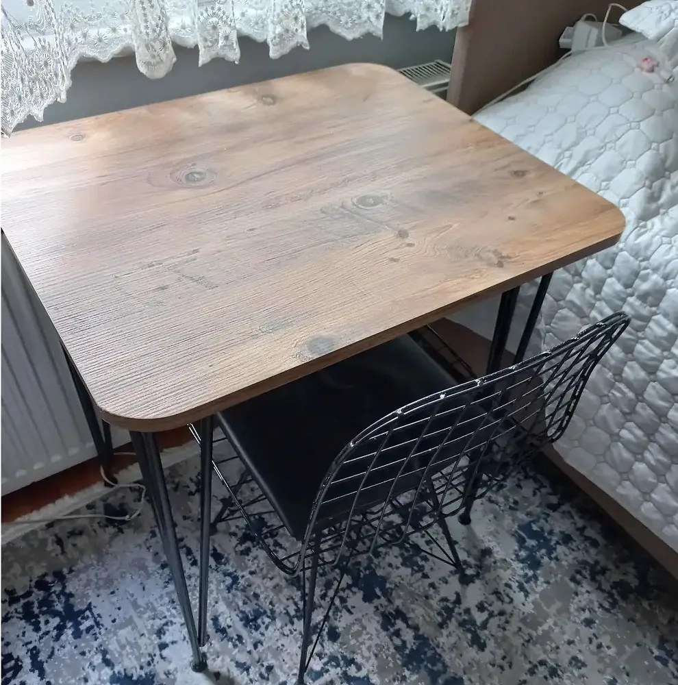 Masa bucatarie patrat texturata, Homs 70x70x75 cm,A0044