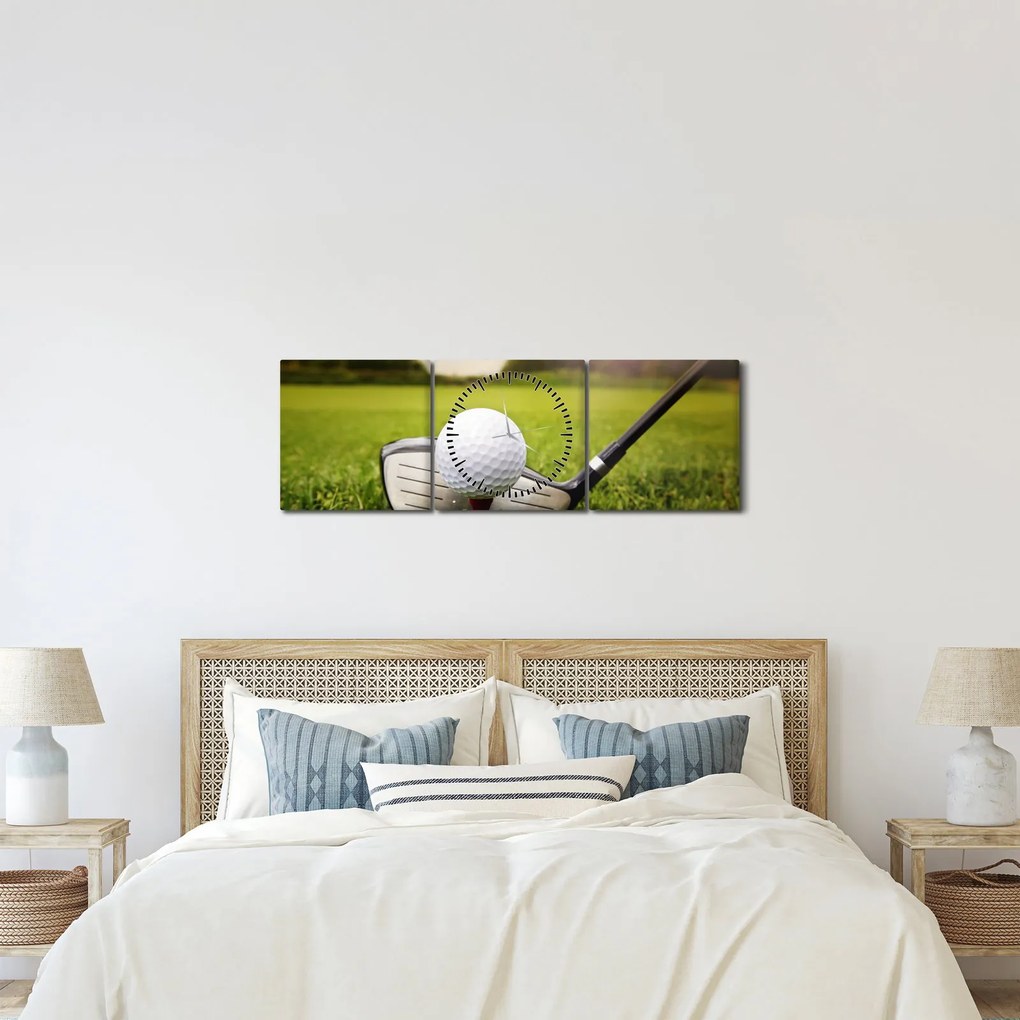 Tablou - Golf (cu ceas) (90x30 cm)