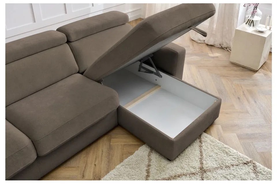 Colțar maro extensibil (cu colț variabil) Monaco – Bobochic Paris