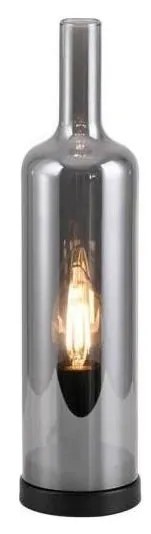 JUST LIGHT. 14006-25 - Lampă de masă BOTTLE 1xE14/25W/230V negru/fumuriu