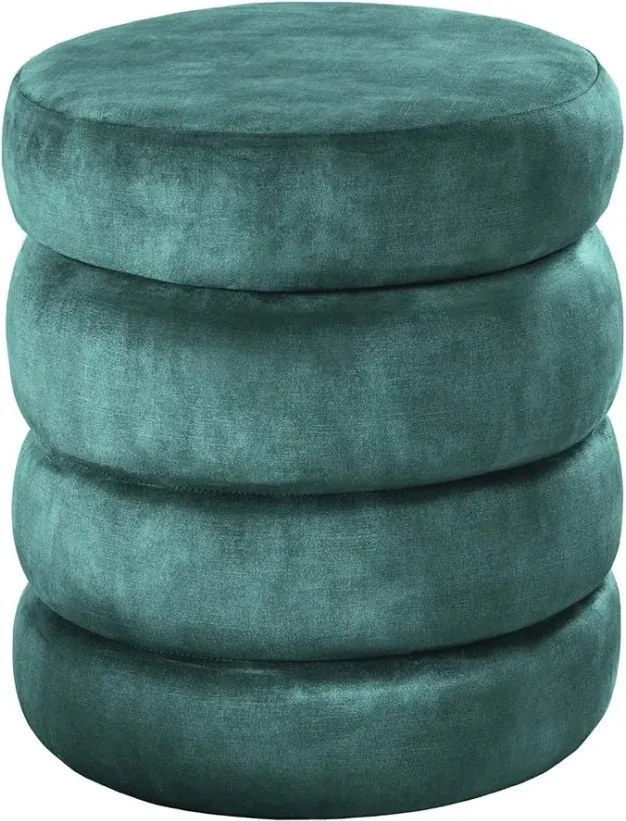 Taburete cu spatiu de depozitare, VOGUE 40cm catifea verde