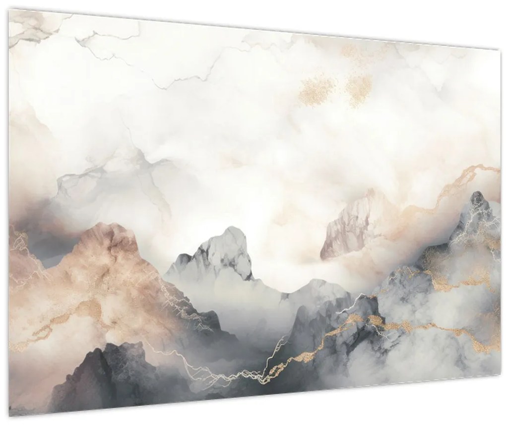Tablou - Munte abstracție cu textura de marmură (90x60 cm)