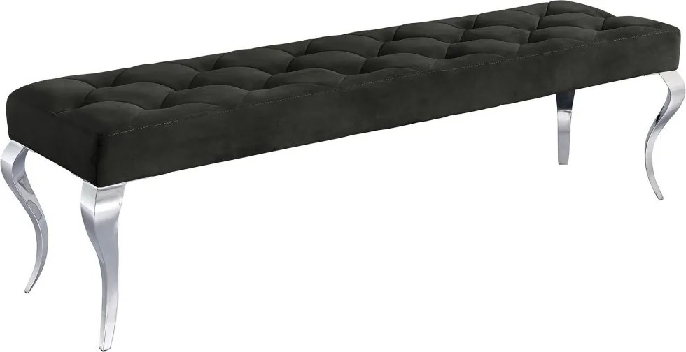 Bancheta eleganta Modern Barock, catifea neagra