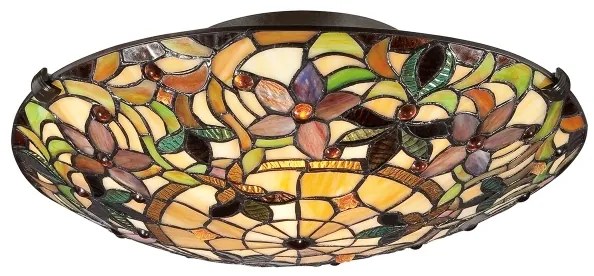Elstead QZ-KAMI-F - Plafonieră Tiffany KAMI, 2x E27, 60W, 230V