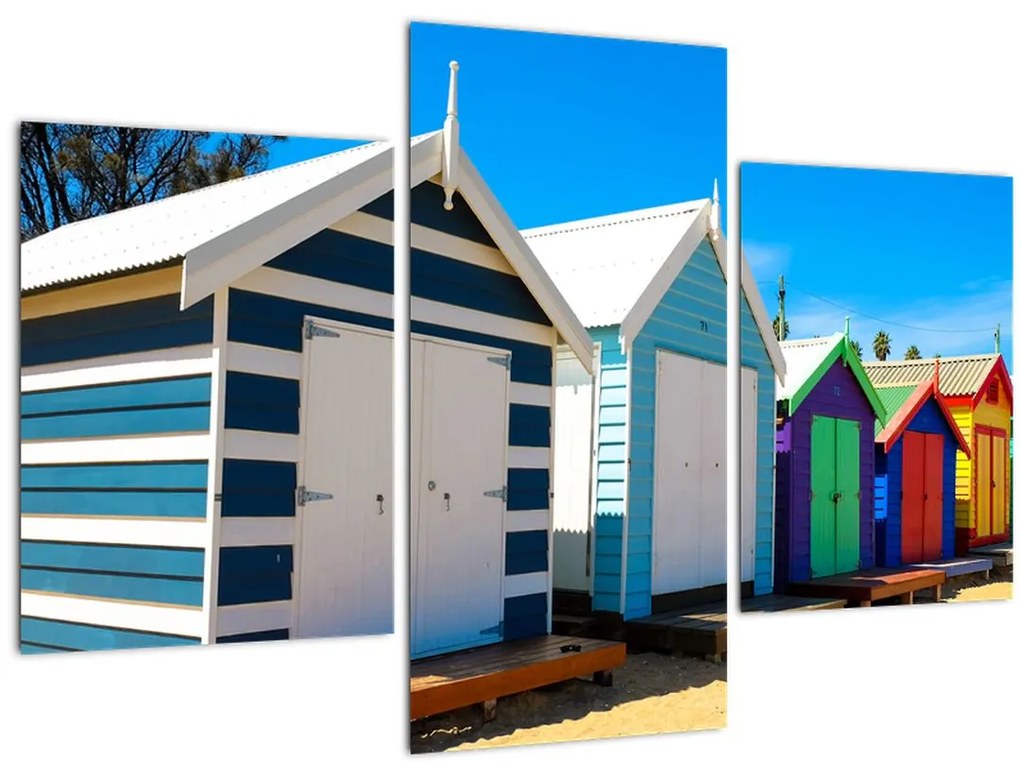 Tablou - Plaja Brighton, Melbourne, Australia (90x60 cm)