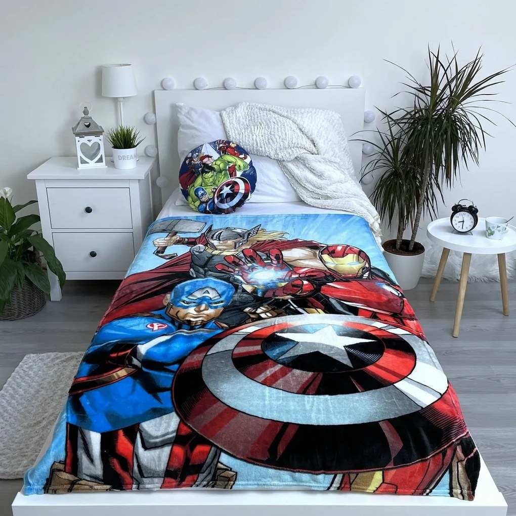 Pătură pentru copii Jerry Fabrics Avengers Heroes 02, 100 x 150 cm