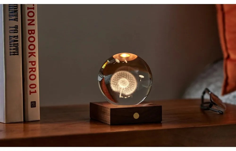 Decorațiune luminoasă maro închis cu USB Amber – Gingko