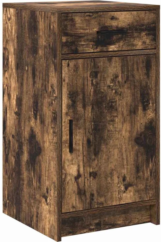 vidaXL Bufet cu sertar Stejar fumuriu 40 x 40.5 x 75 cm Lemn compozit