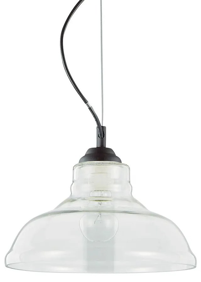 Lustra diametru 28cm, din sticla suflata manual, BISTRO SP1 PLATE 112336