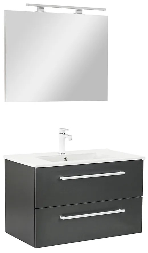 Mobilier complet de baie Vario Clam 80 antracit-antracit