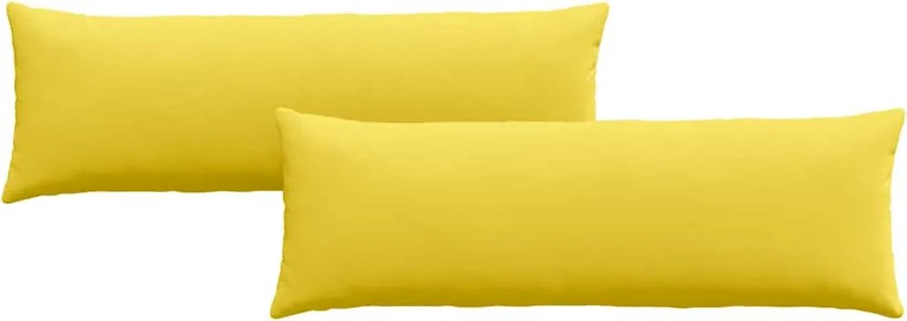 vidaXL Perne pentru canapea 2 pcs Galben Deschis 120 x 40 cm țesătură
