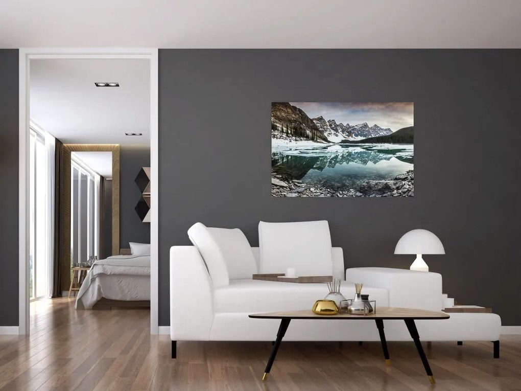 Tablou - lacul iarna (90x60 cm)