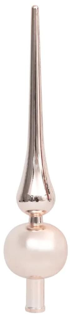 Brad de Craciun artificial cu LED-uri globuri conuri 180 cm 1, white and rose, 180 cm