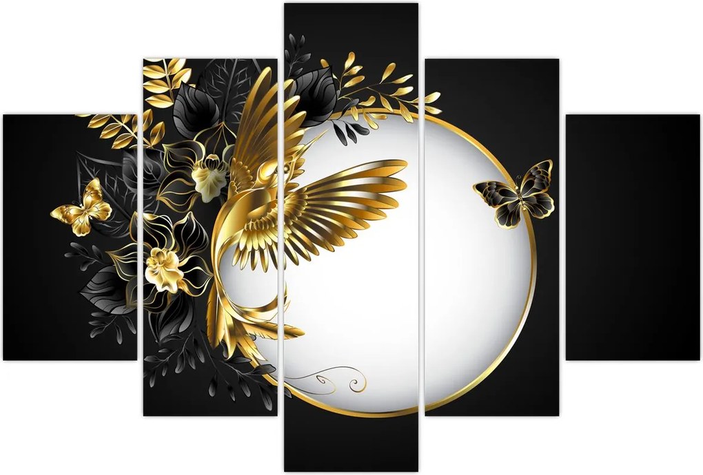 Tablou - Bile cu motive aurii (150x105 cm)