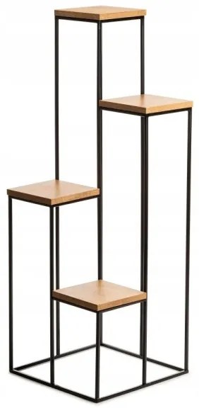 Suport flori 110x40 cm negru/maro