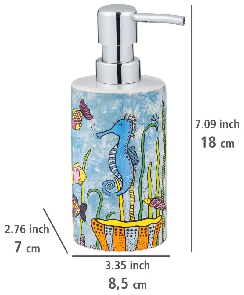 Dozator de săpun lichid din ceramică 360 ml Rollin'Art Ocean Life – Wenko