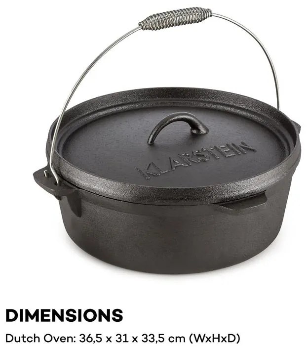 HOTROD 60, negru, vas de fontă, vas barbeque 6 QT / 45,7, fontă