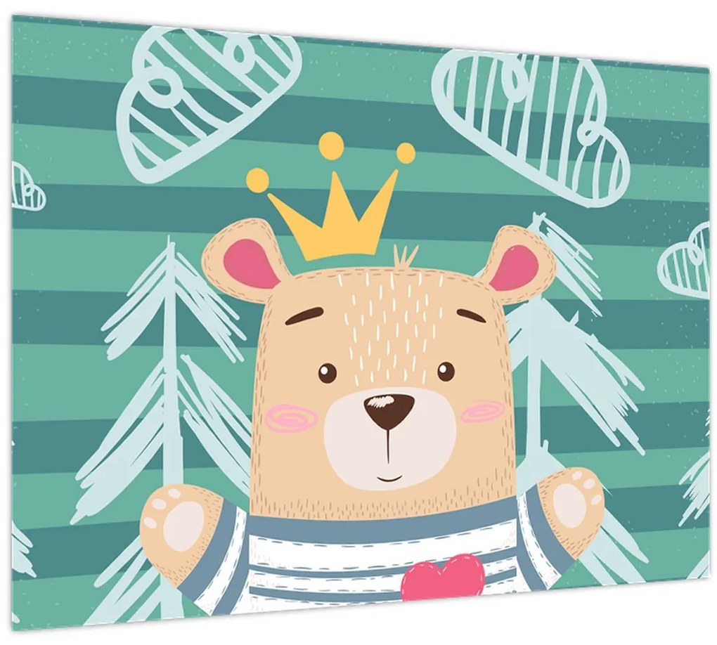 Tablou - Ursulețul în pădure (70x50 cm)