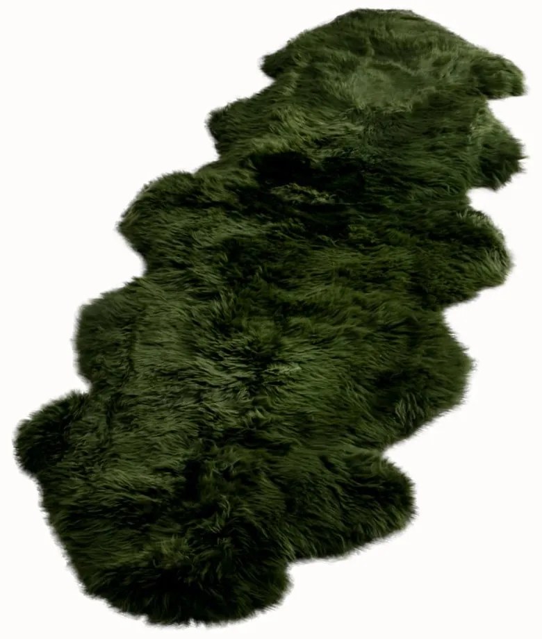 Blană de oaie Native Natural Double, 60 x 240 cm, verde