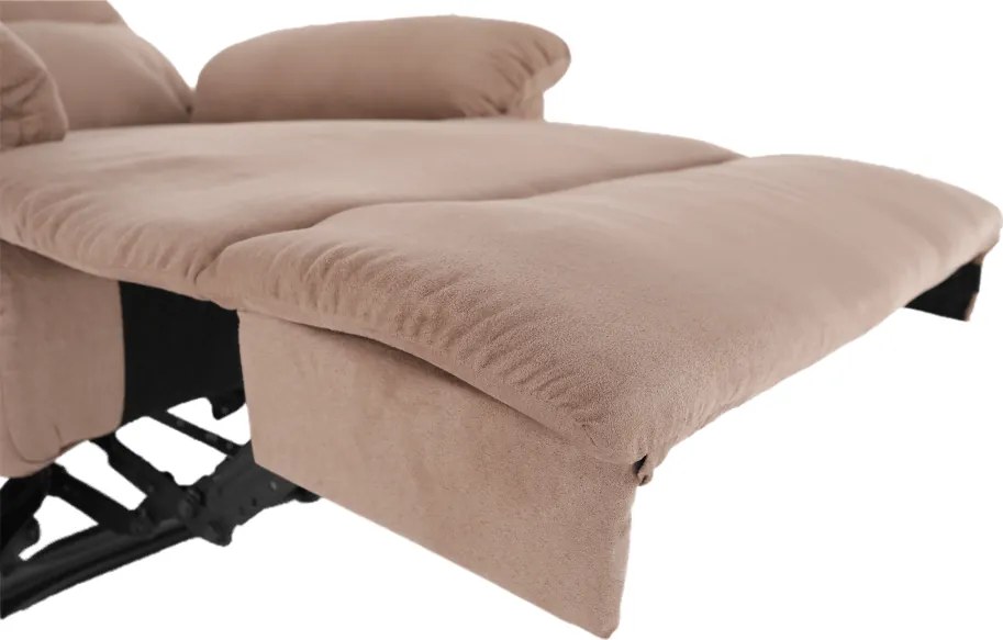 Fotoliu de masaj, reglabil, material textil grej TAUPE, LAMBERT