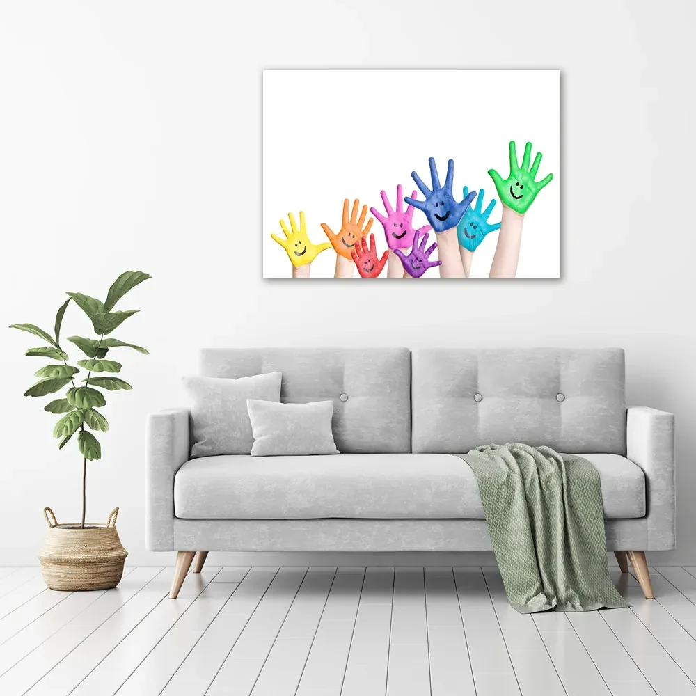 Tablou pe pânză canvas Mâinile vopsite