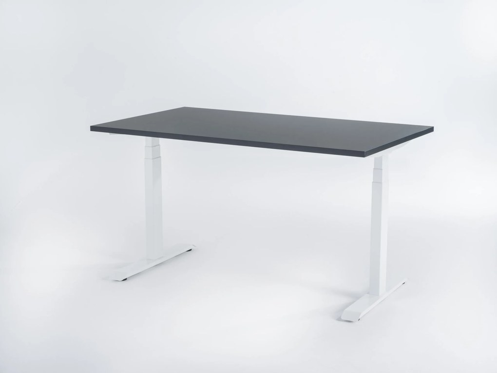 Birou reglabil electric Viva Upgrade 2.0, dual motor, 120 kg - 1400x800x25 - Negru - Alb