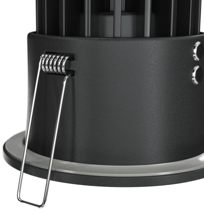 Spot LED incastrabil dimabil design tehnic IP65 Zoom negru 8,5cm