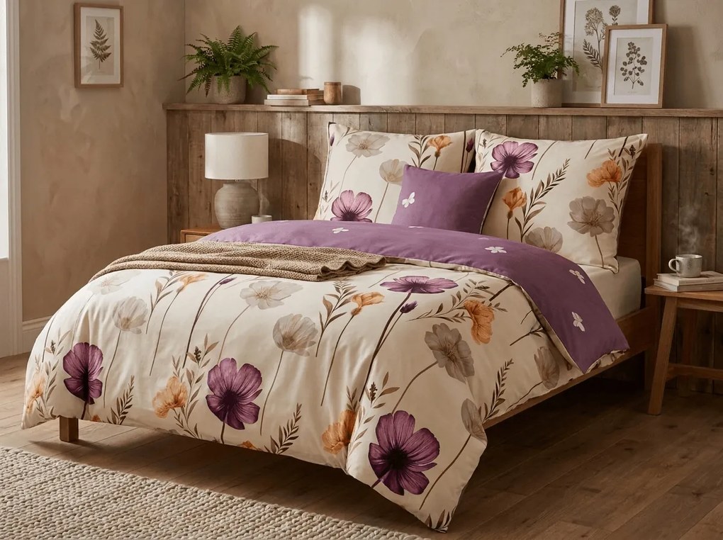 Lenjerie de pat din microfibra flanel CURVARA crem Dimensiune lenjerie de pat: 70 x 90 cm | 140 x 200 cm