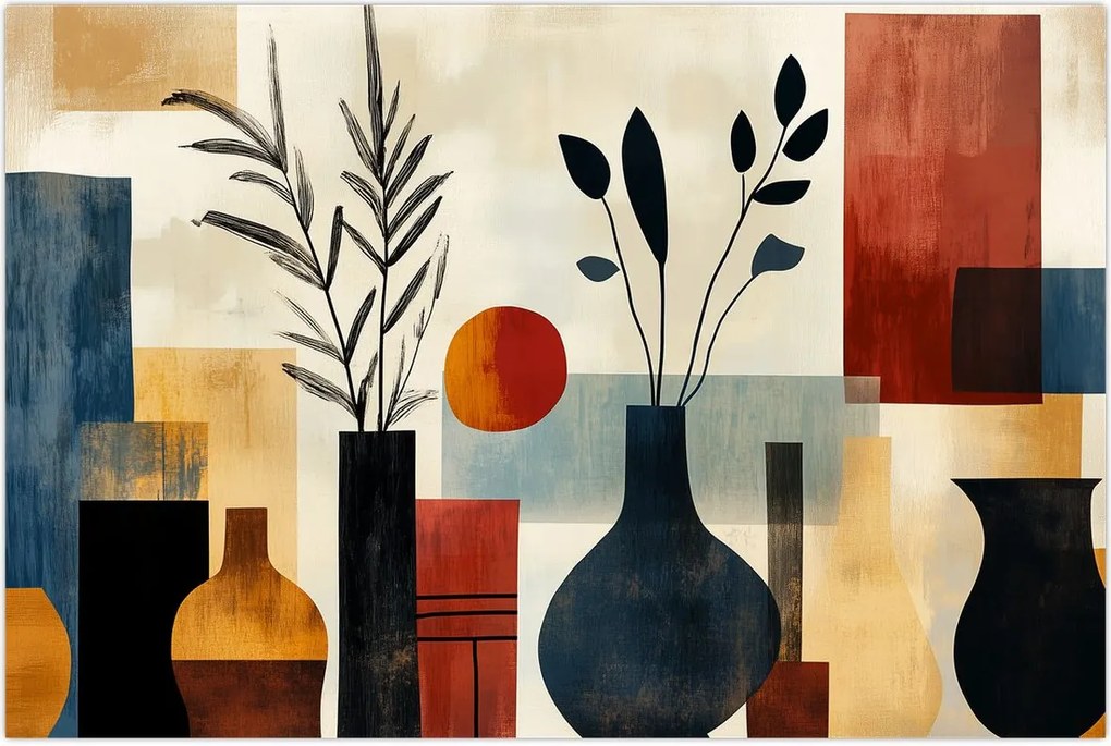 Tablou - Vaze cubiste (90x60 cm)