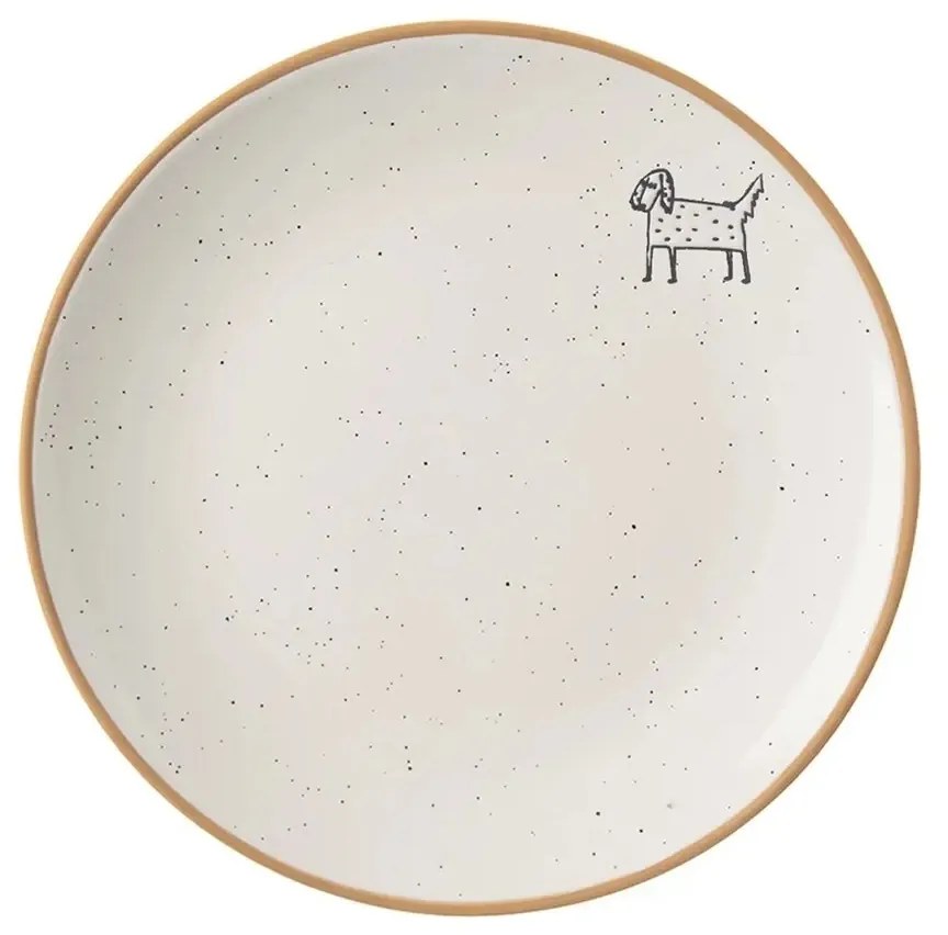 Orion Farfurie de desert din ceramică Câine defermă , dia. 19,5 cm