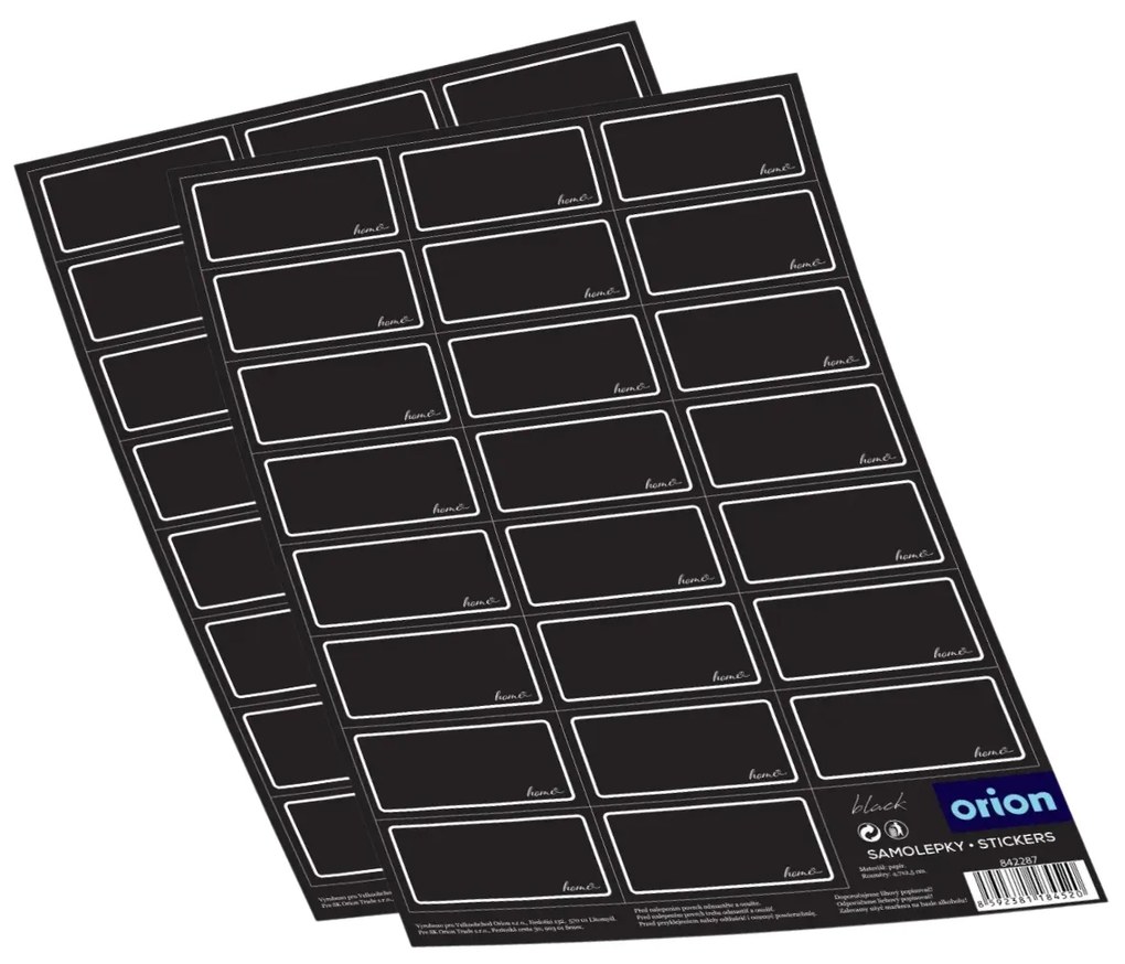 Orion Set de autocolante pentru condimente BLACK 2x 23 buc