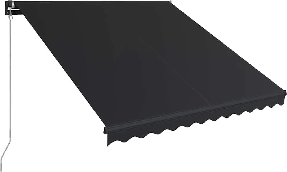 vidaXL Copertină retractabilă manual, antracit, 350 x 250 cm