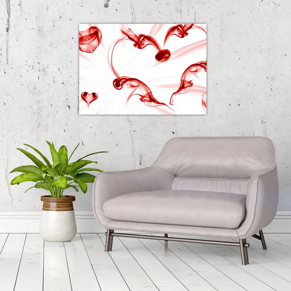 Tablou cu inima din fum (70x50 cm)